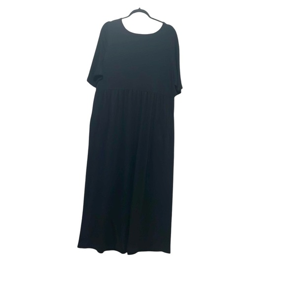 Coldwater Creek black short sleeve cotton maxi dress size 1X - Picture 2 of 8